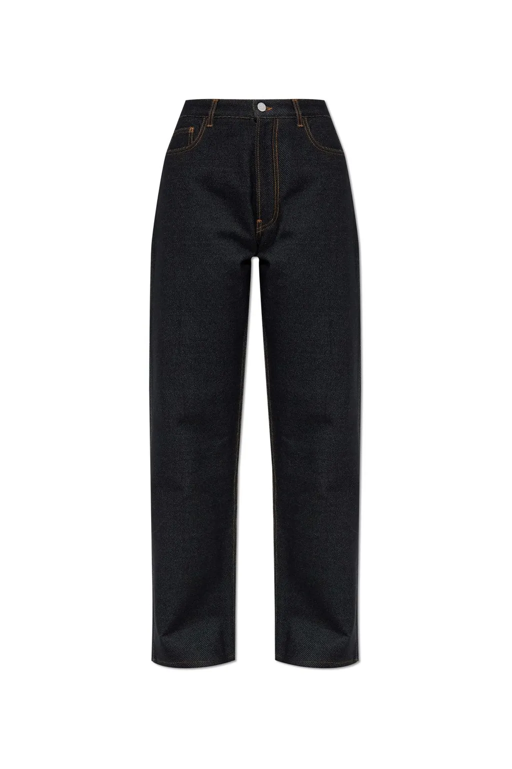 Low-Waisted Knit Denim Pants