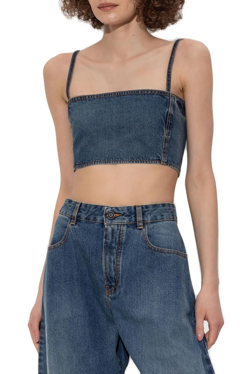 Denim Bustier Top