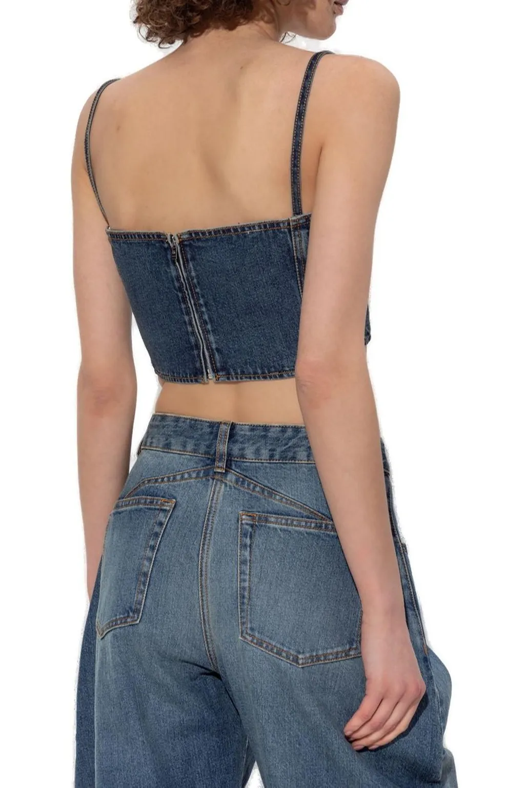Denim Bustier Top