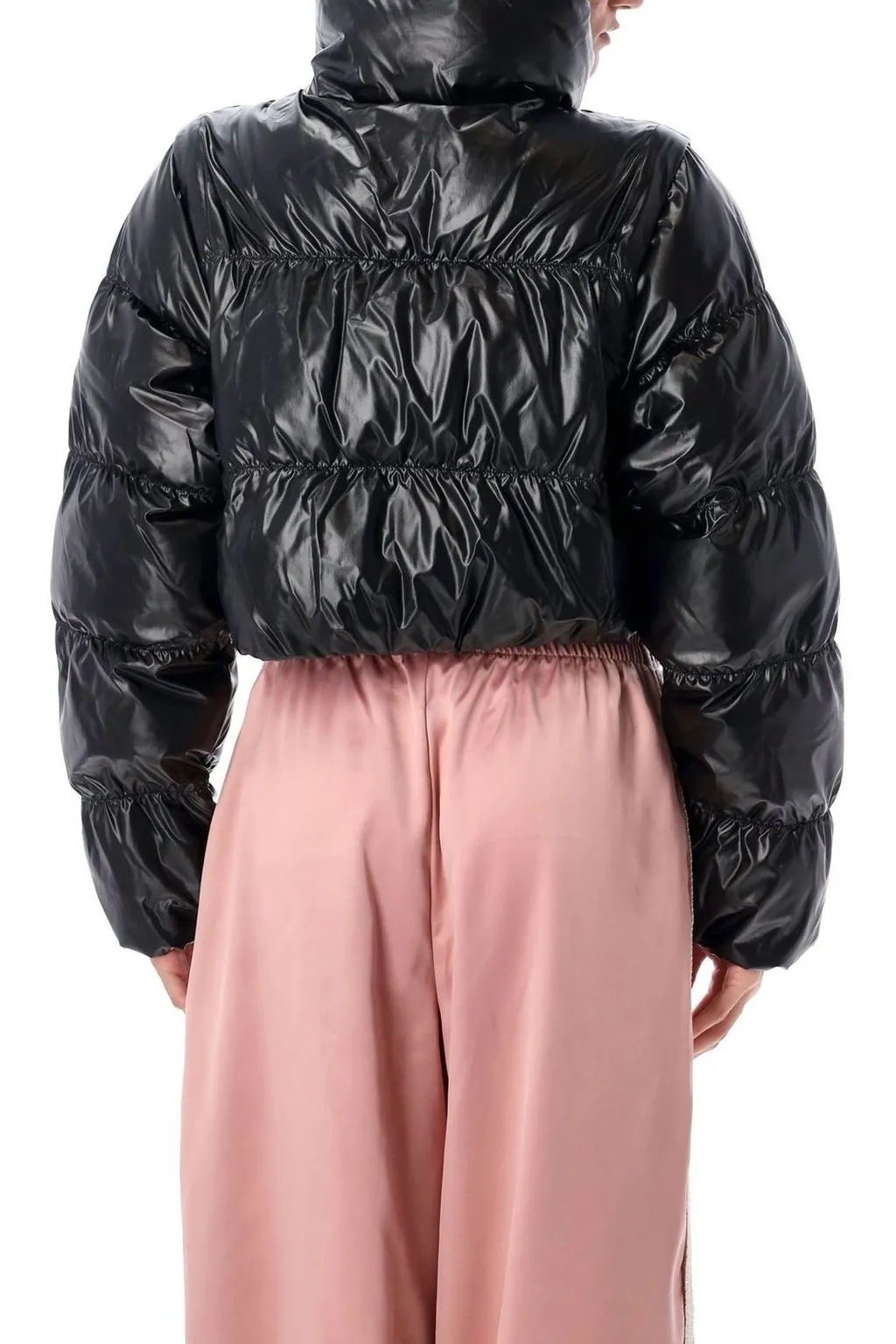 Glossy Padded Crop Jacket