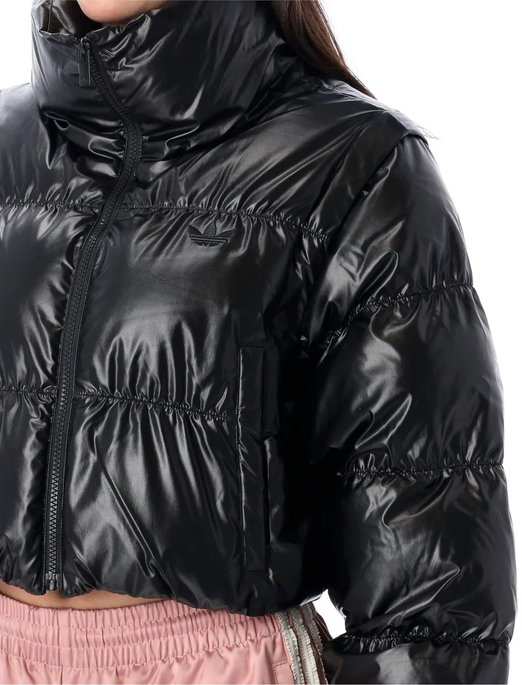Glossy Padded Crop Jacket