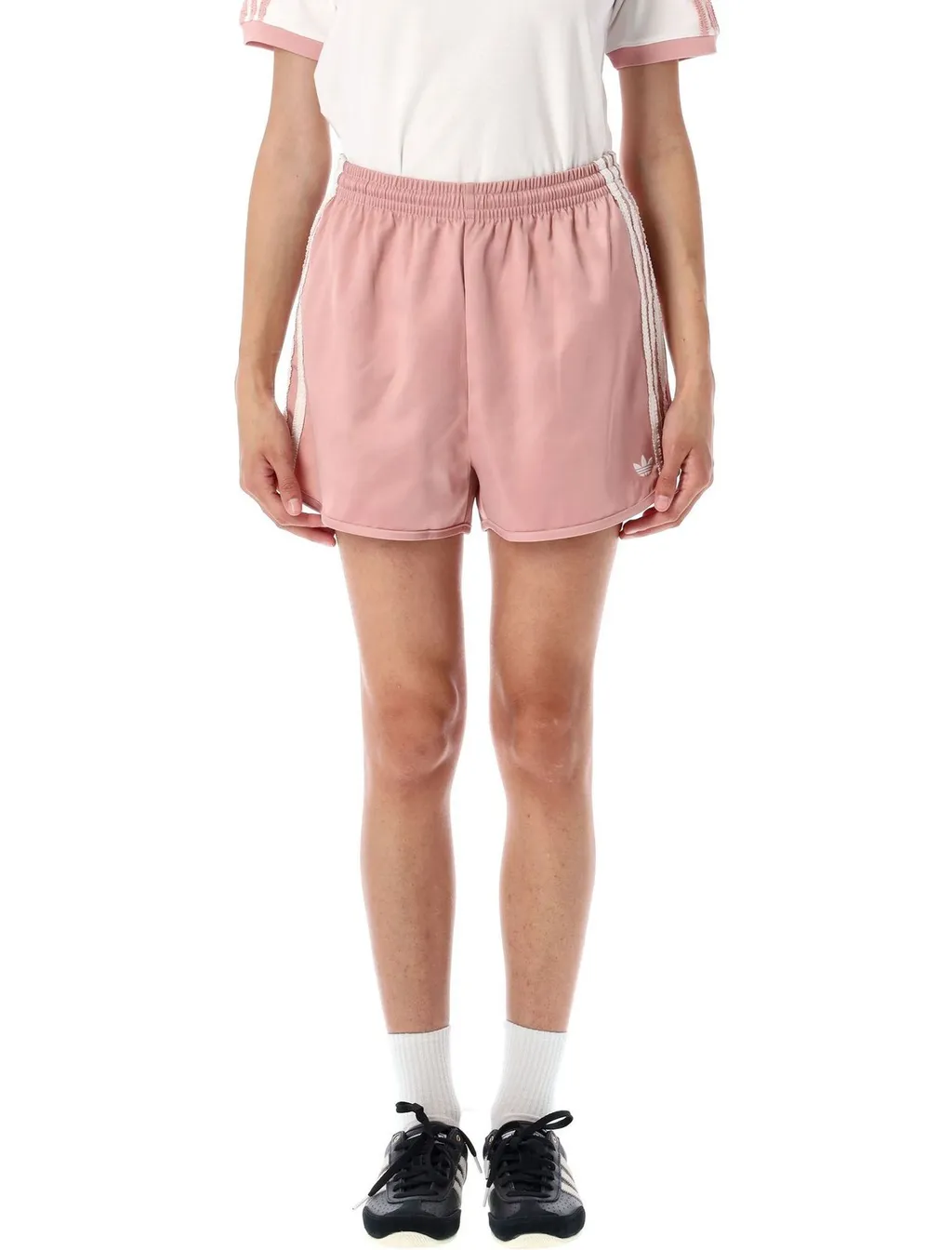 Ruffle 3-Stripes Satin Shorts