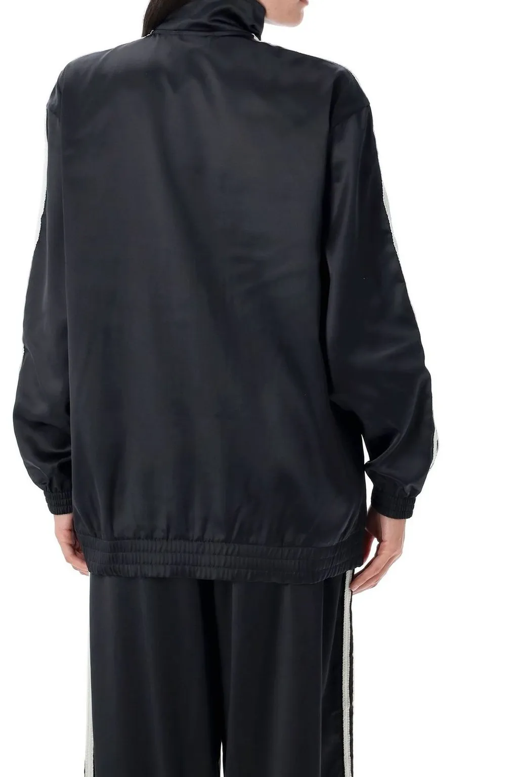 Ruffle 3-Stripes Satin Firebird Track Top