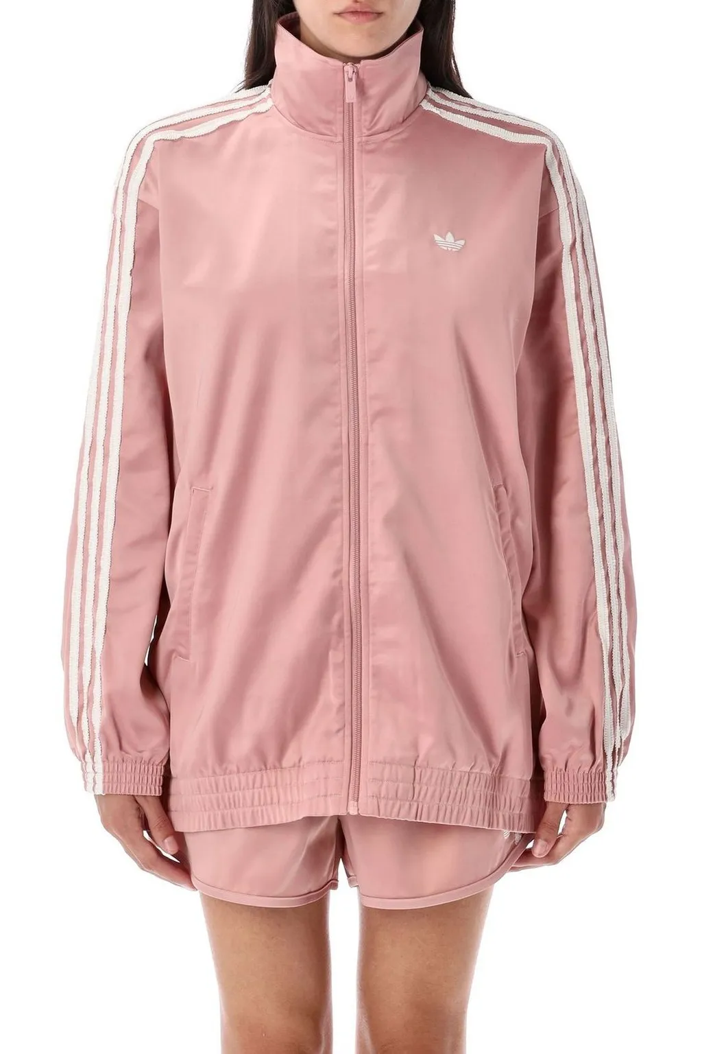 Ruffle 3-Stripes Satin Firebird Track Top