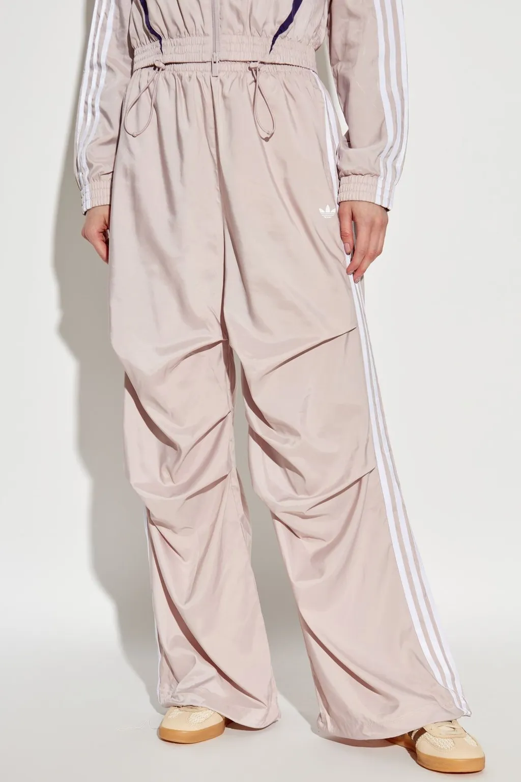 Ruched-Leg Drawstring Sweatpants