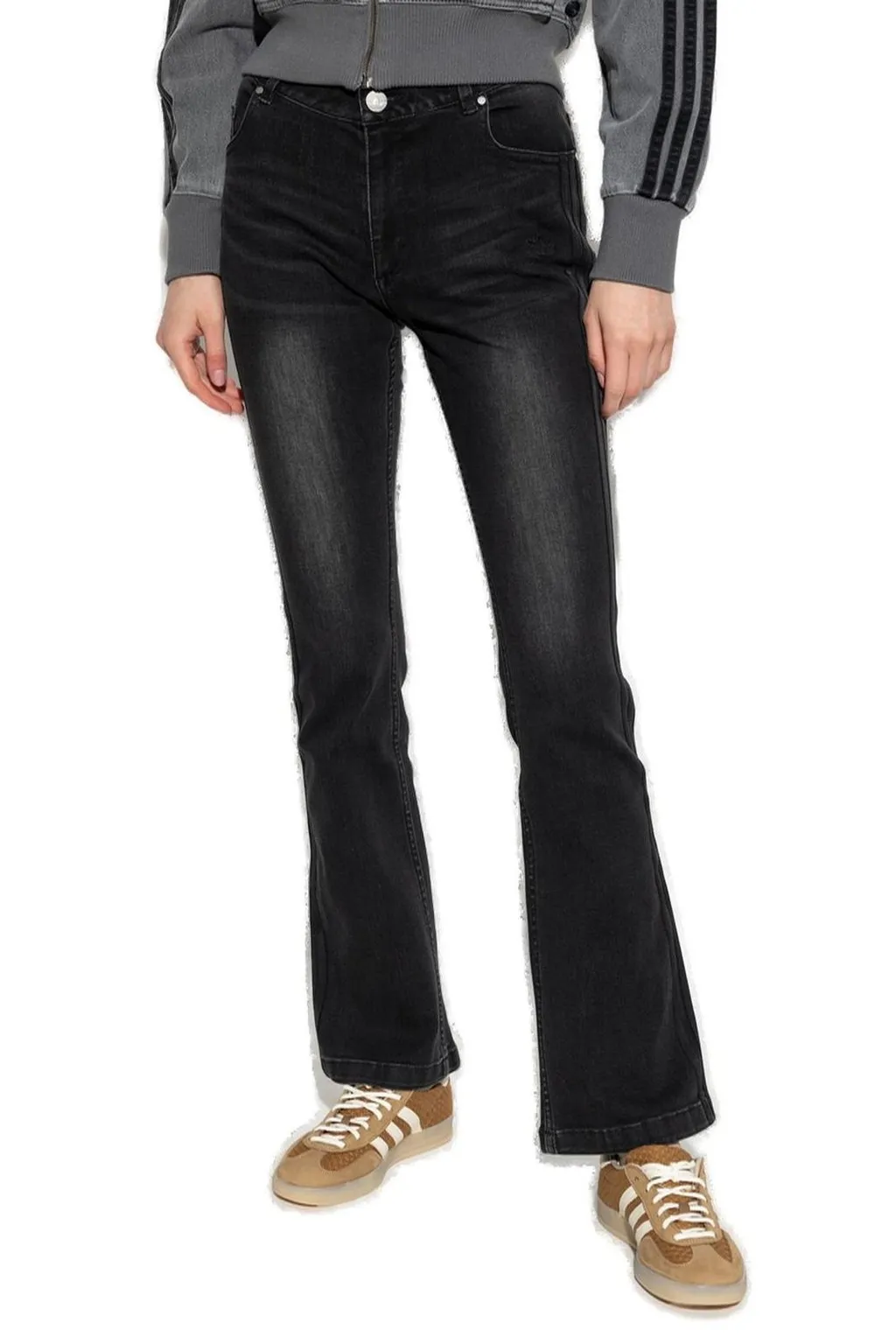 Logo Patch Flared Jeans