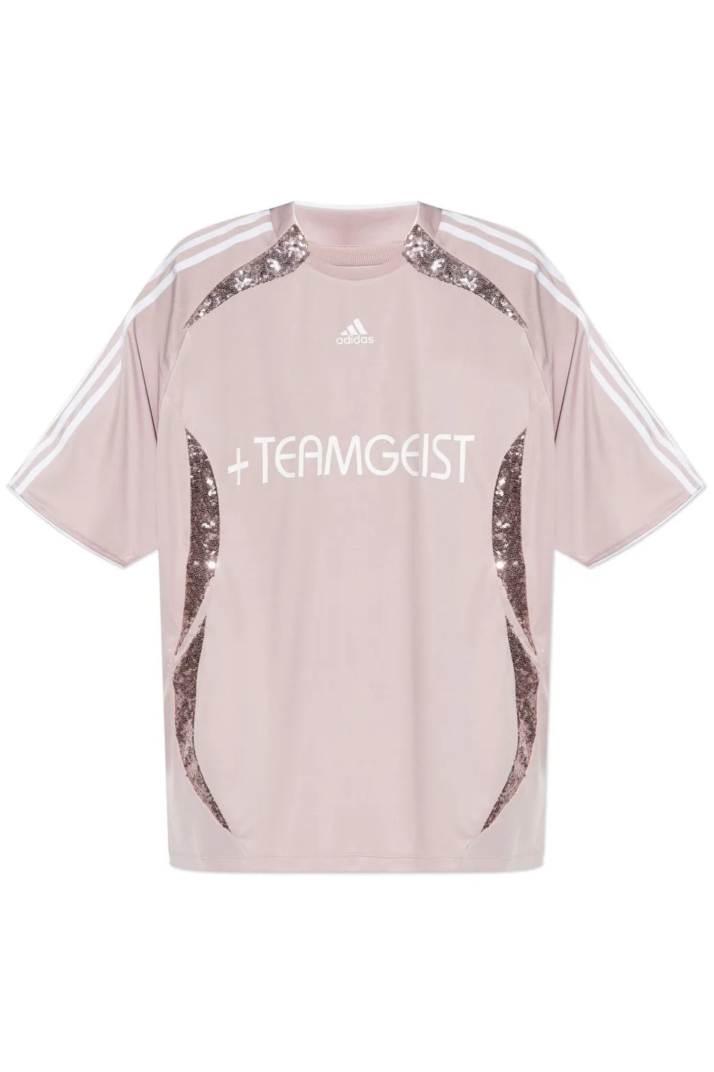 Logo Printed Sequinned Crewneck T-Shirt