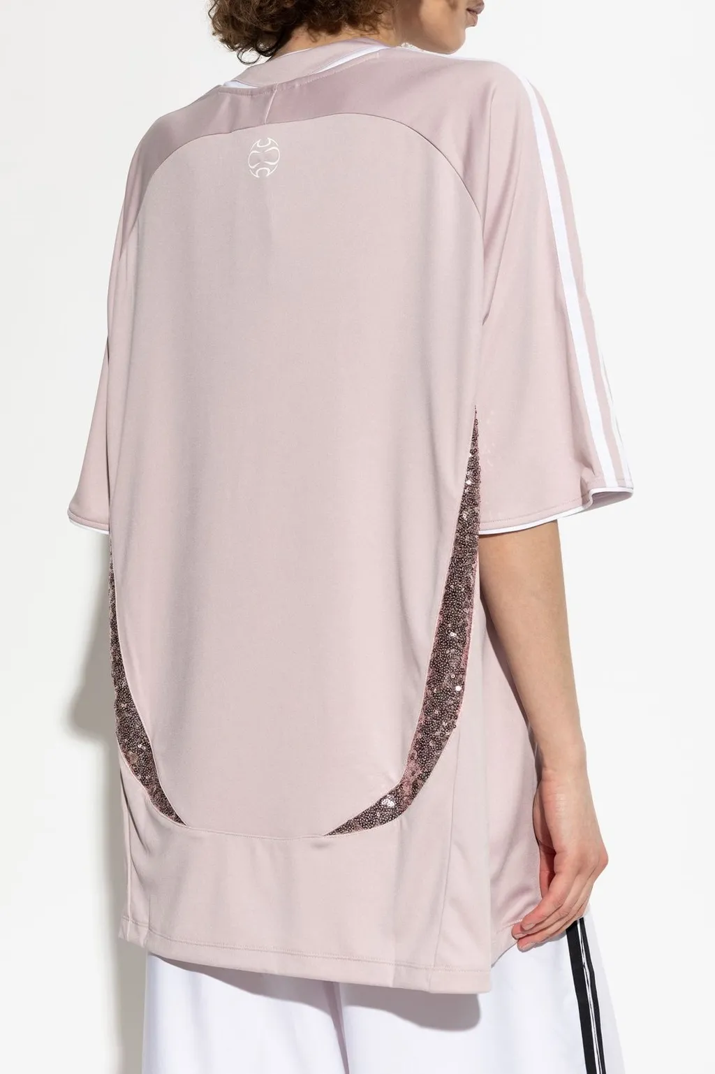 Logo Printed Sequinned Crewneck T-Shirt
