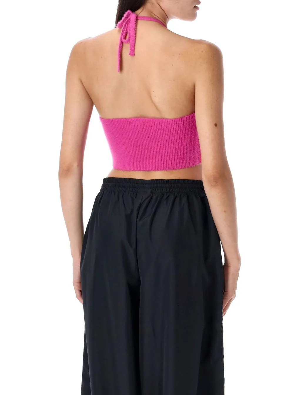 Fluffy Knitted Halter Top