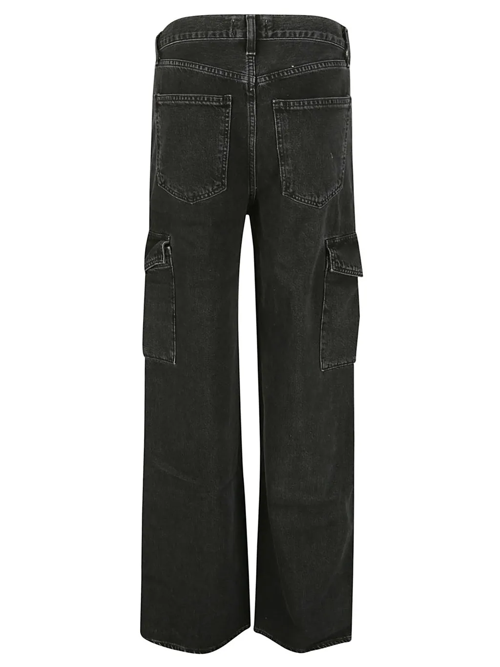 Mid-Rise Buttoned Wide-Leg Jeans
