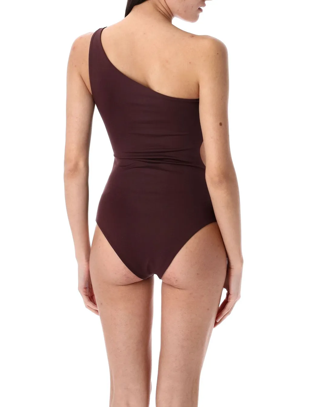 One Shoulder Cut-Out Detailed Swimsuit