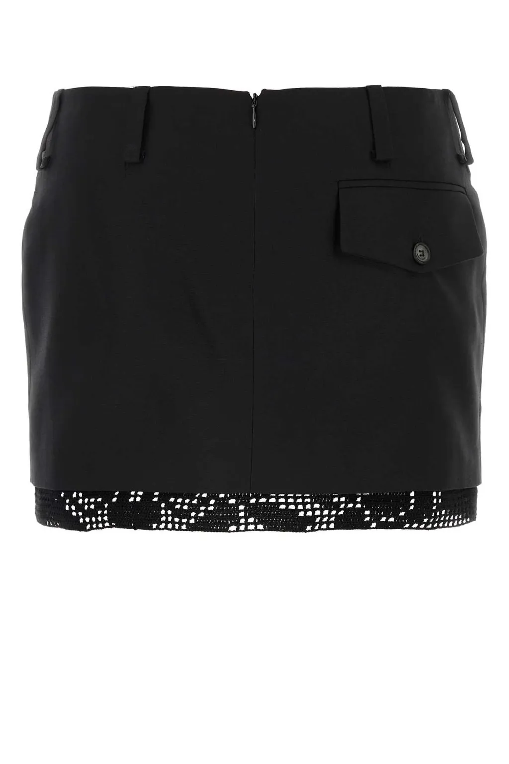 Lace Trim Mini Skirt