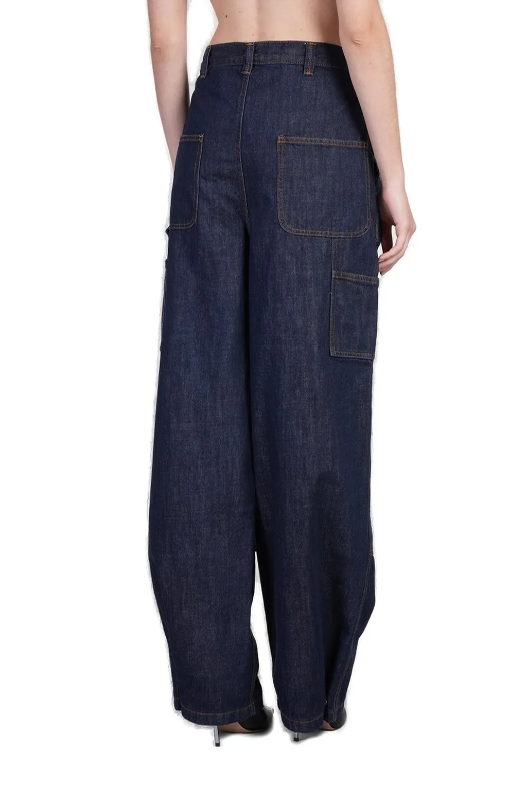 Loose Leg Industrial Denim Trousers