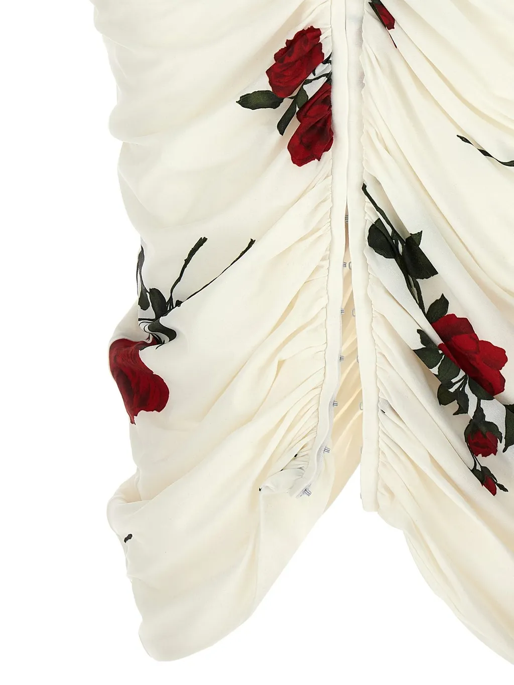 Floral Printed Ruched Midi Skirt