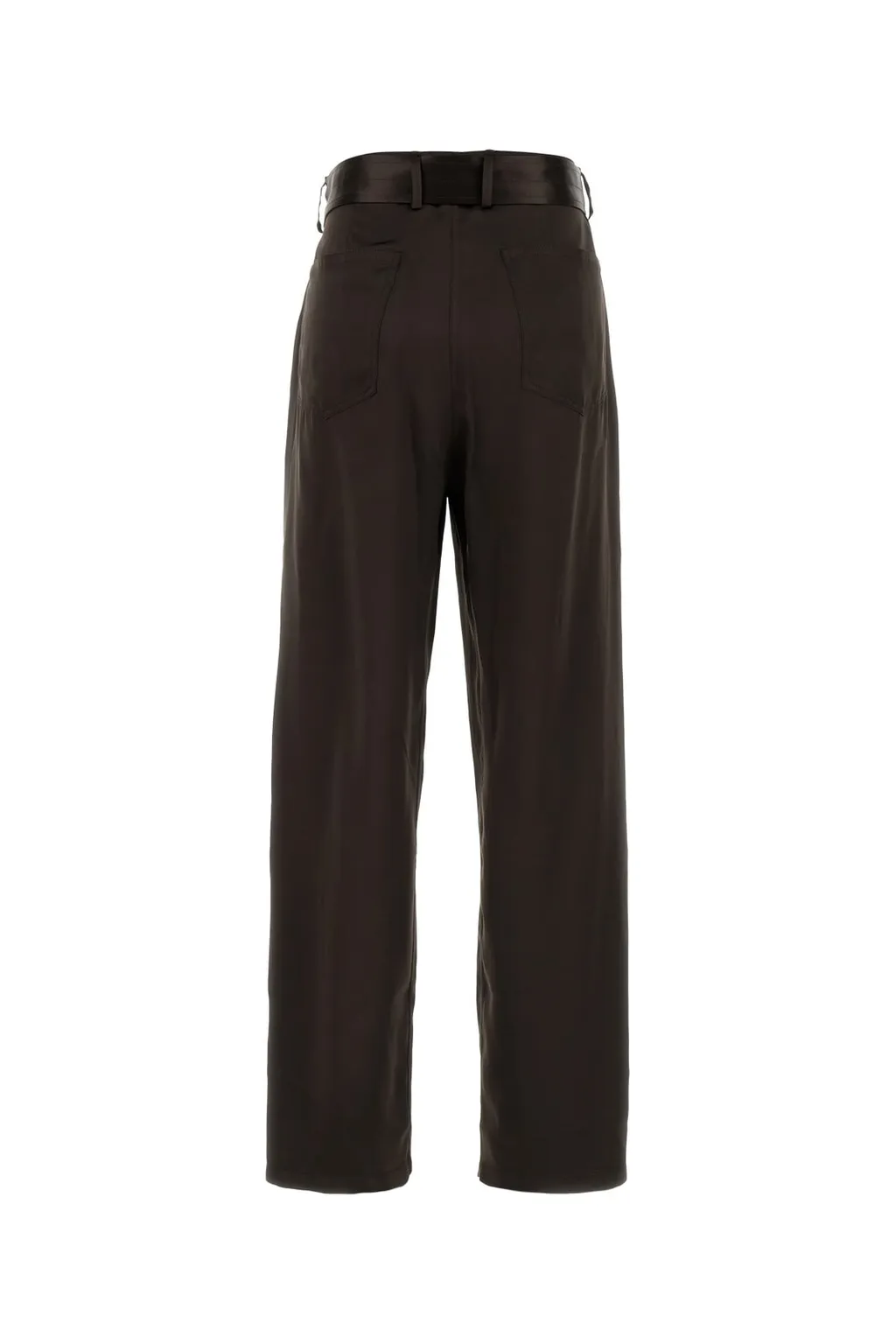 Belted Satin Trousers