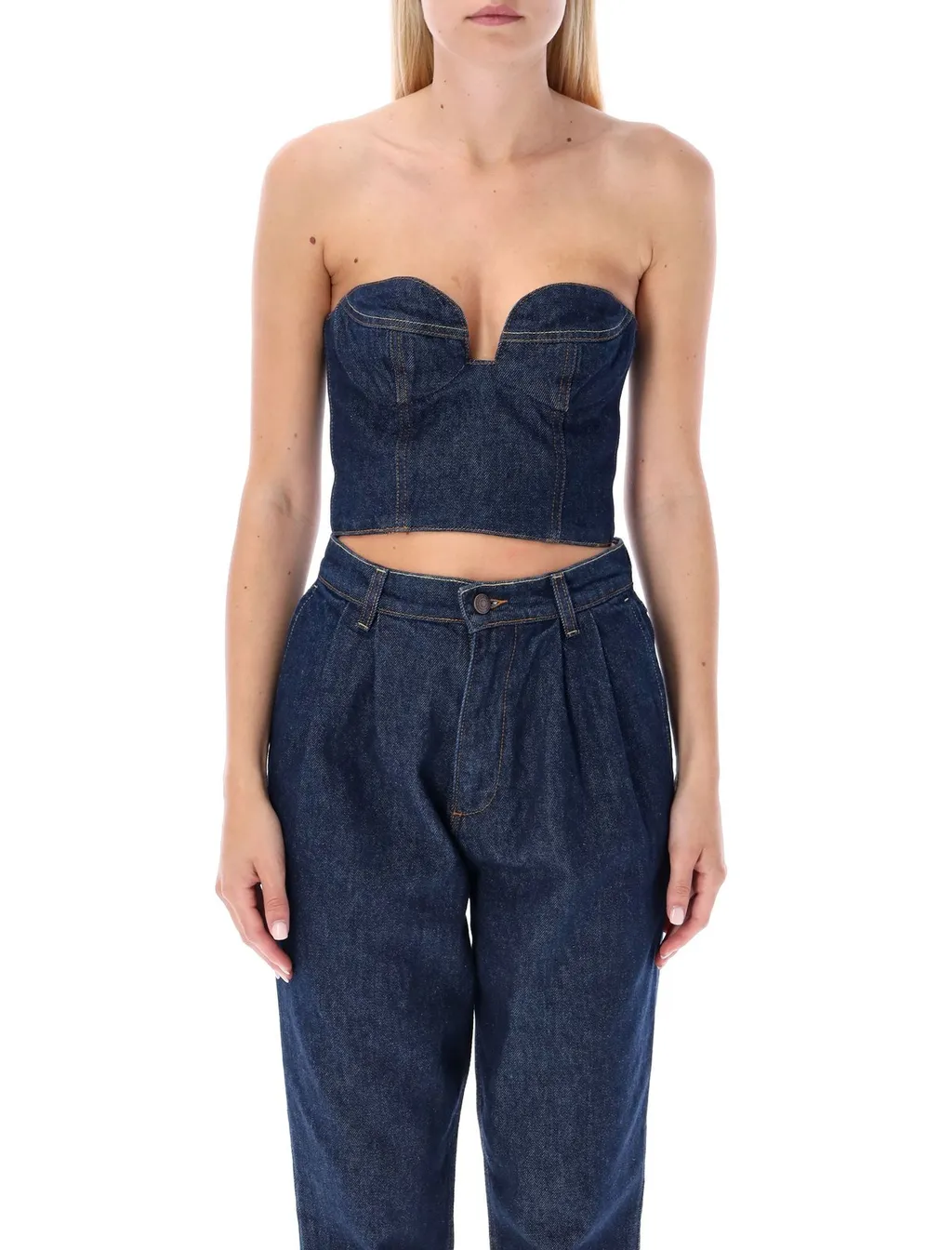 Denim Corset Top