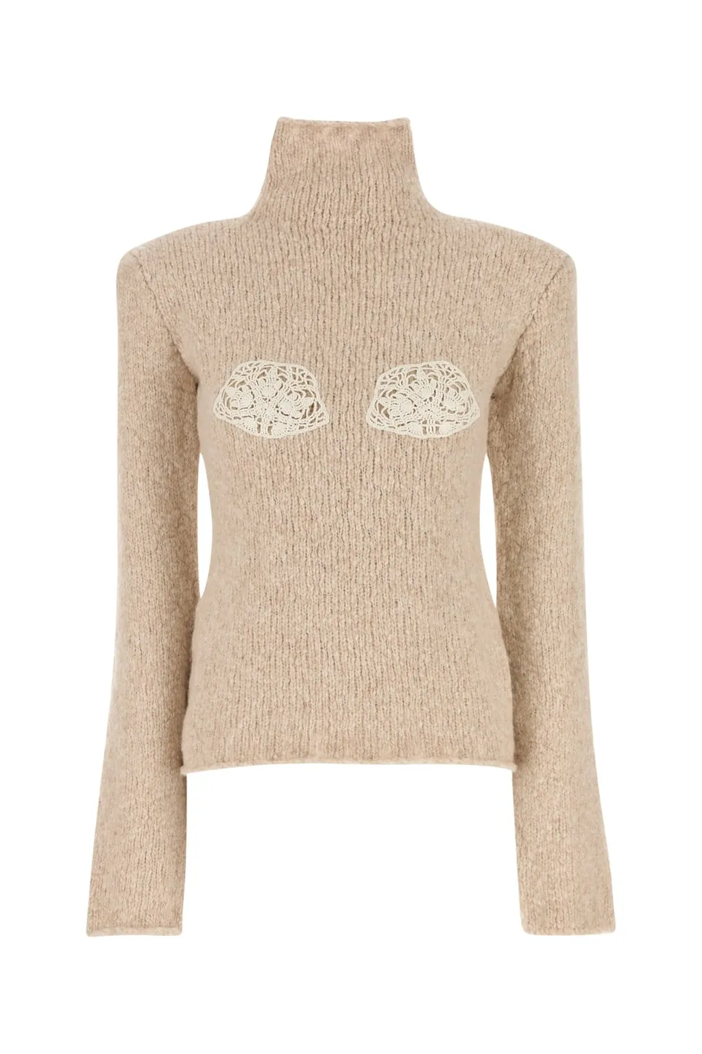 Lace Bra Turtleneck Jumper