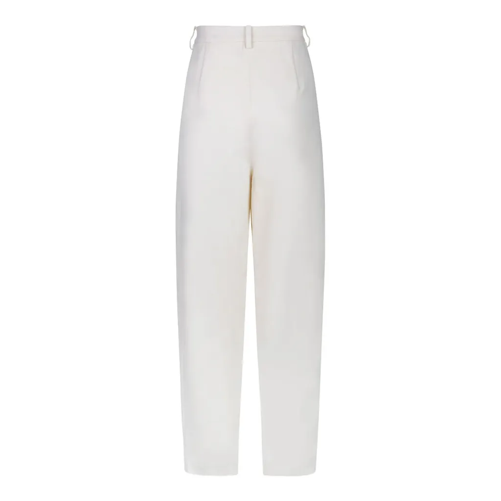 Pleated Straight-Leg Trousers