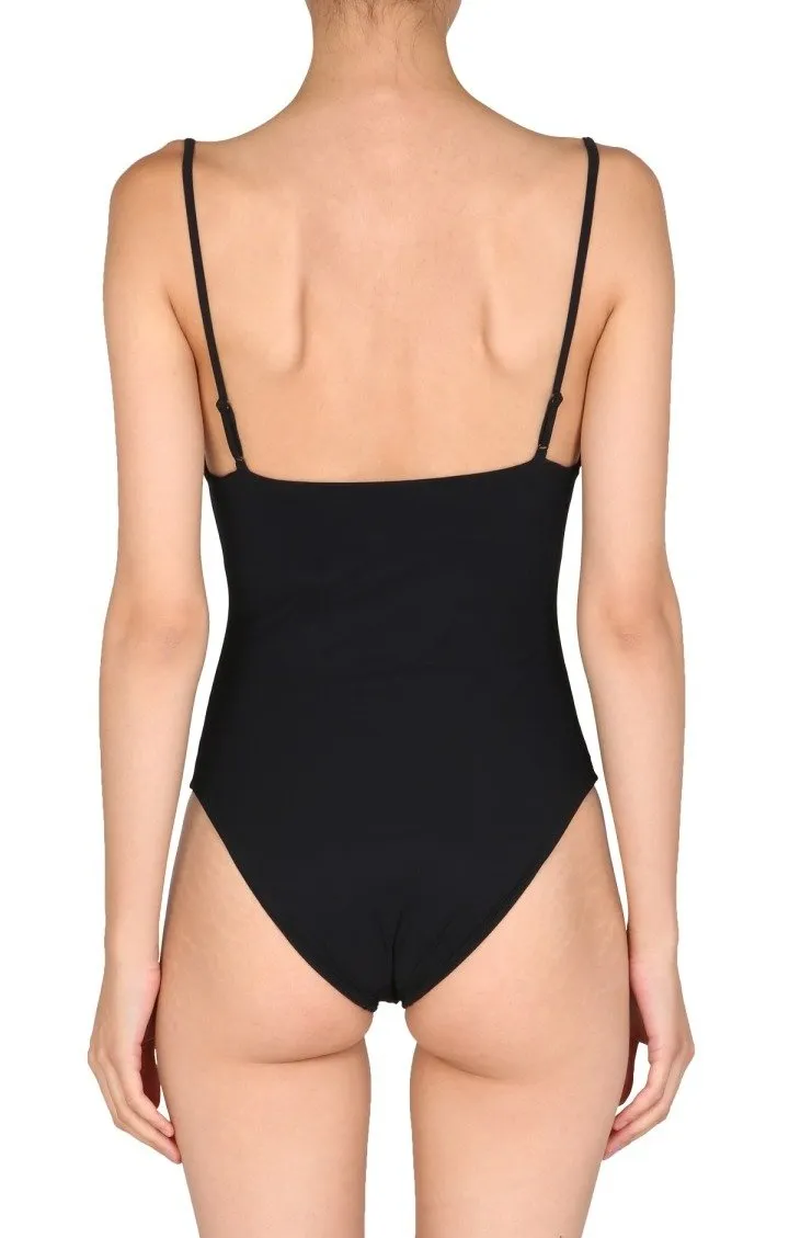 Retro Bustier One Piece Swimsuit