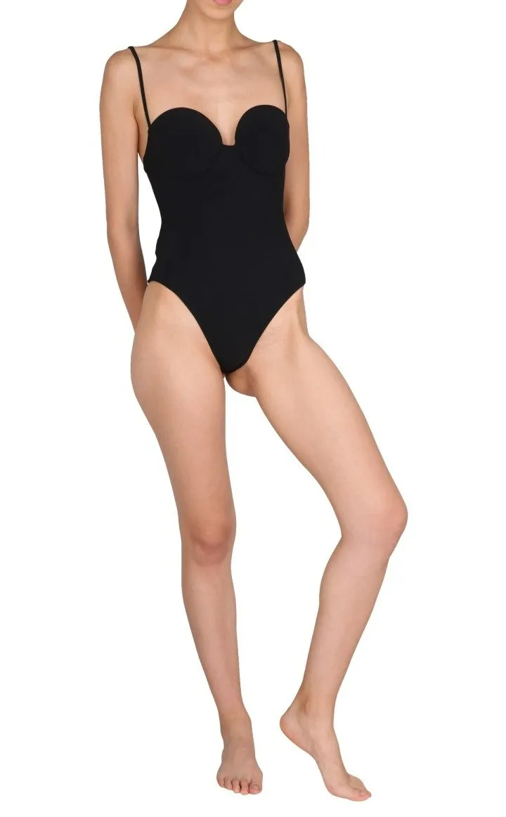 Retro Bustier One Piece Swimsuit
