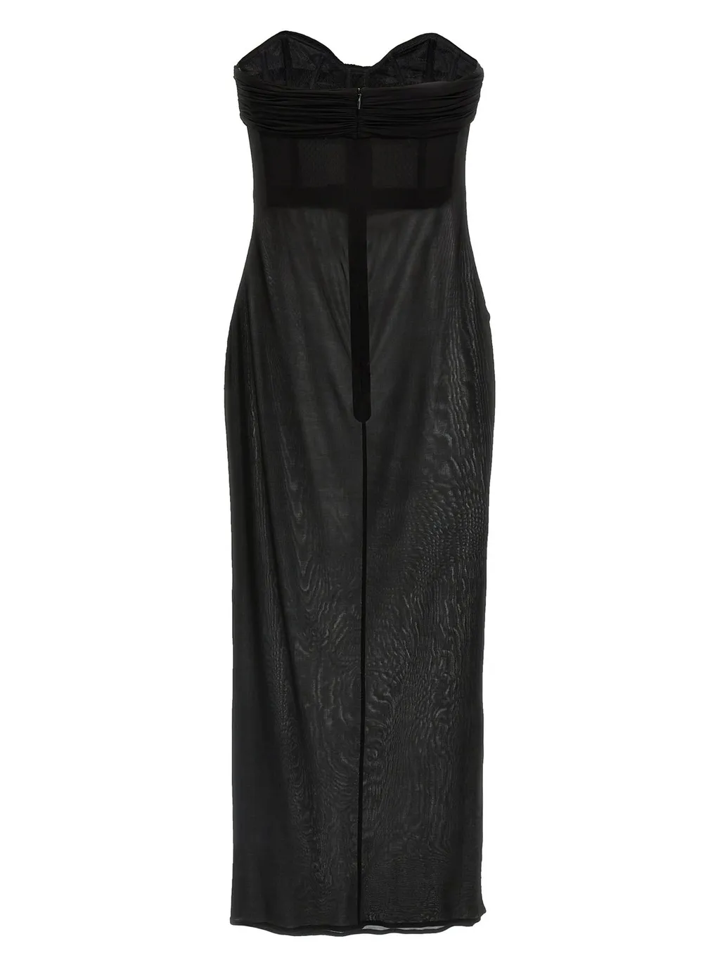 Strapless Bustier Midi Dress