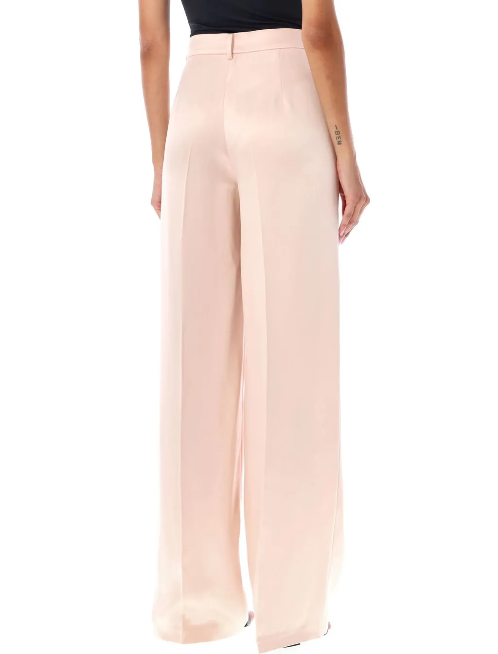 Wide-Leg Mid-Rise Trousers