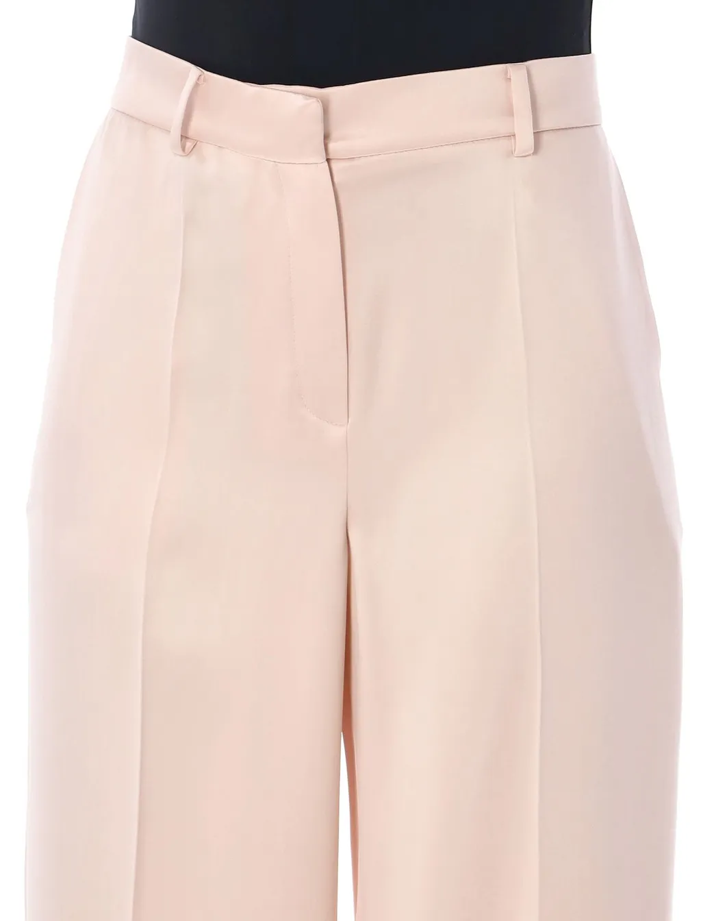 Wide-Leg Mid-Rise Trousers