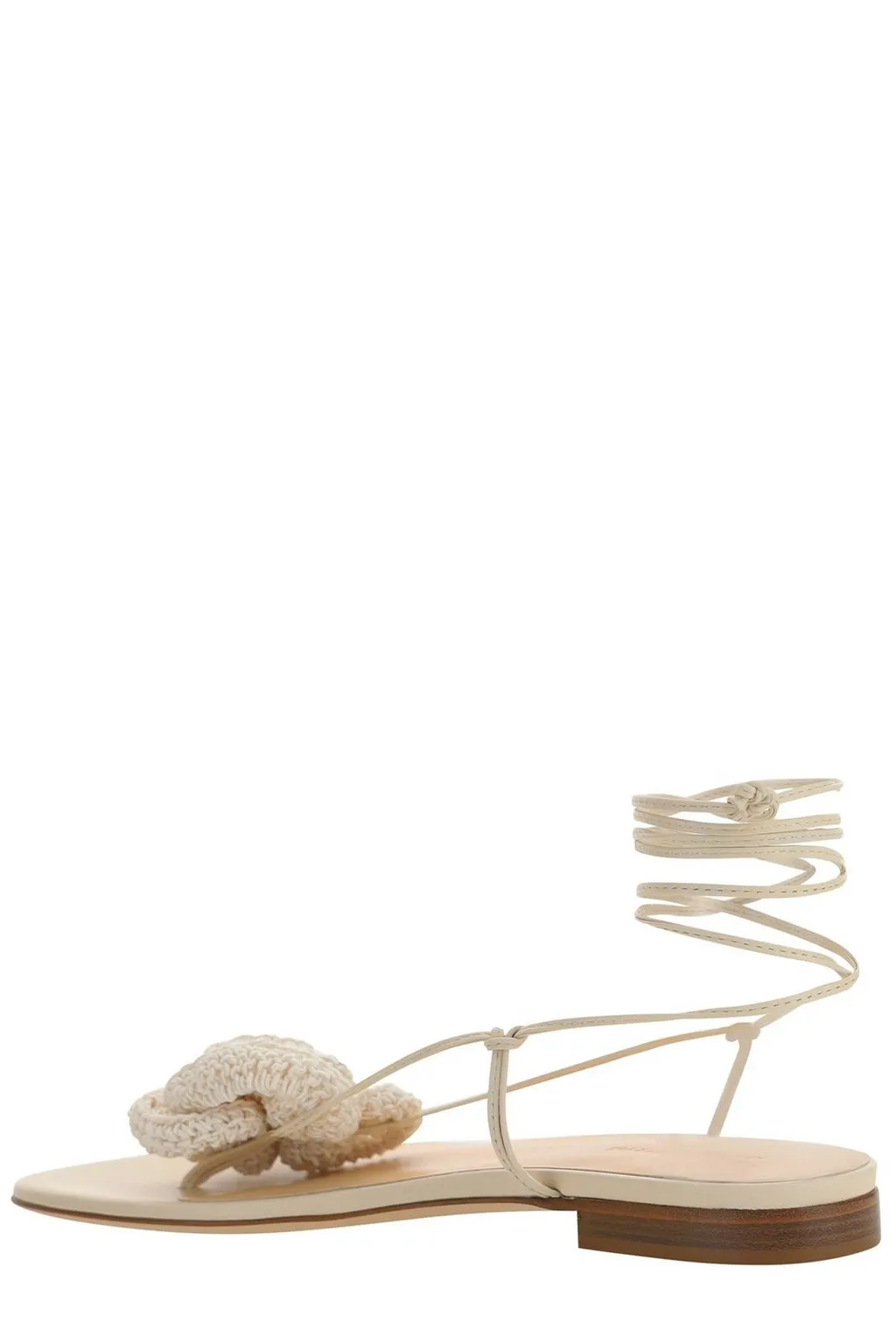 Wrap Around Flat Flower Sandals