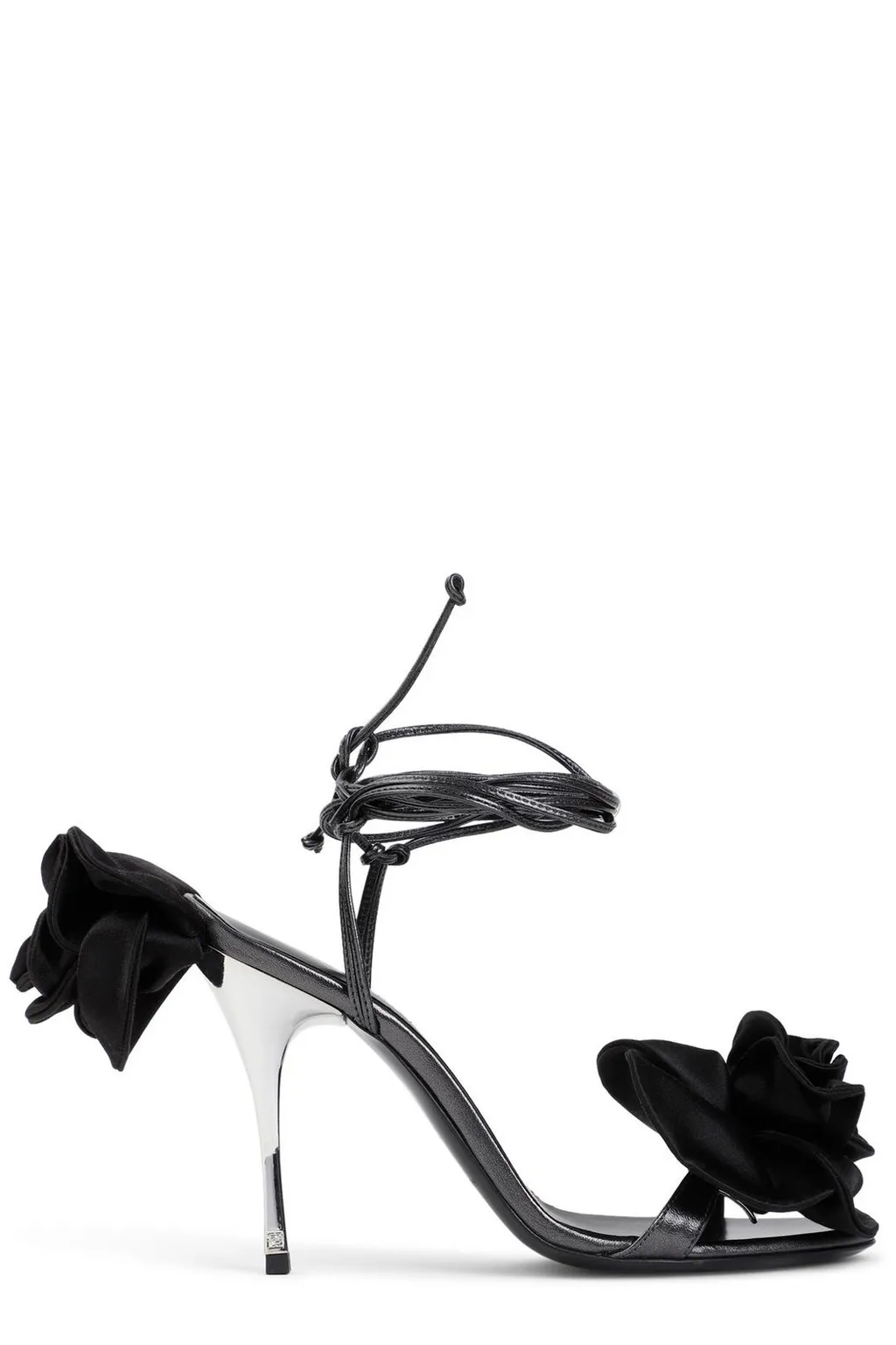 Wrap-Around Double-Flower Sandals
