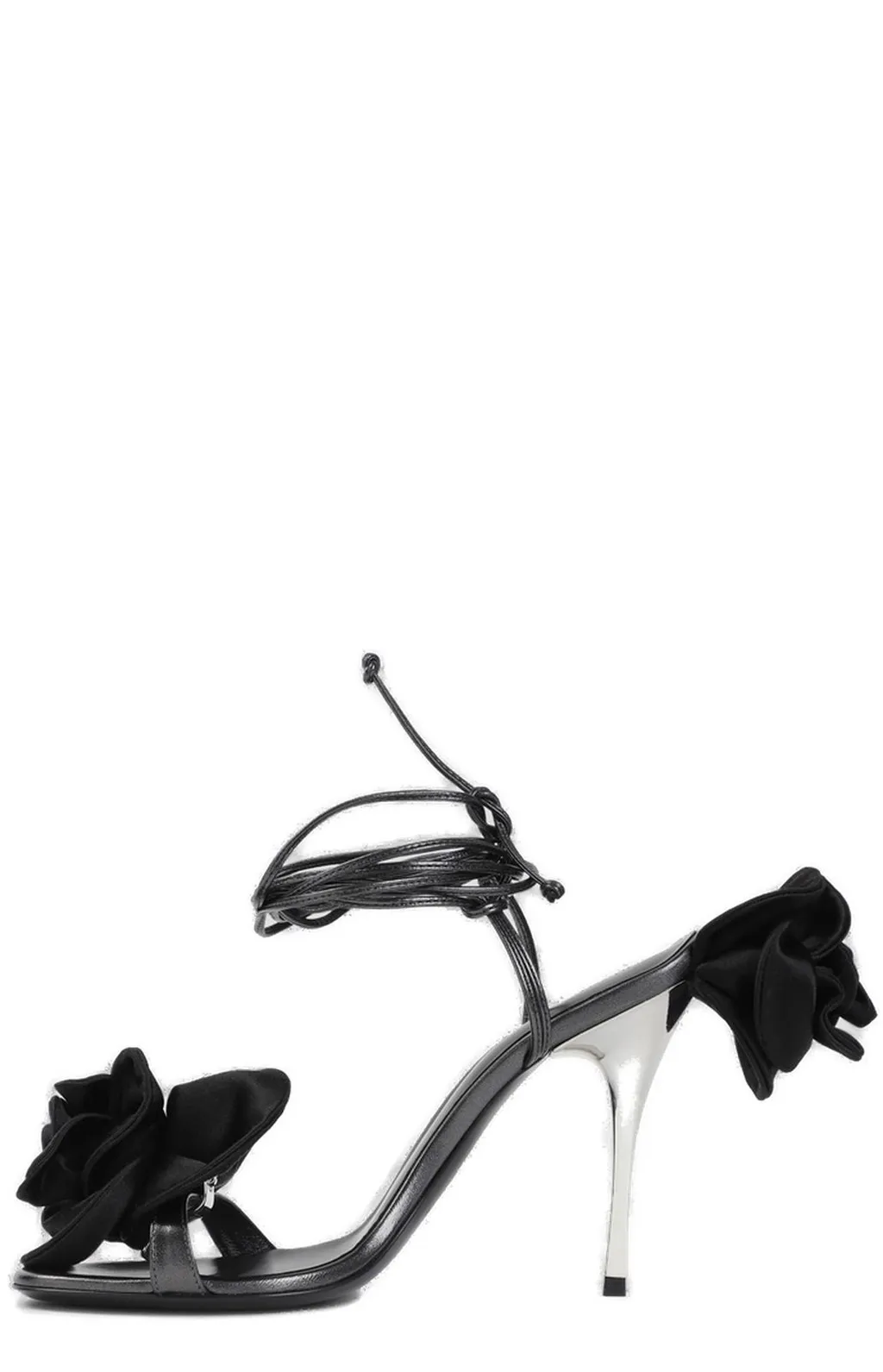 Wrap-Around Double-Flower Sandals