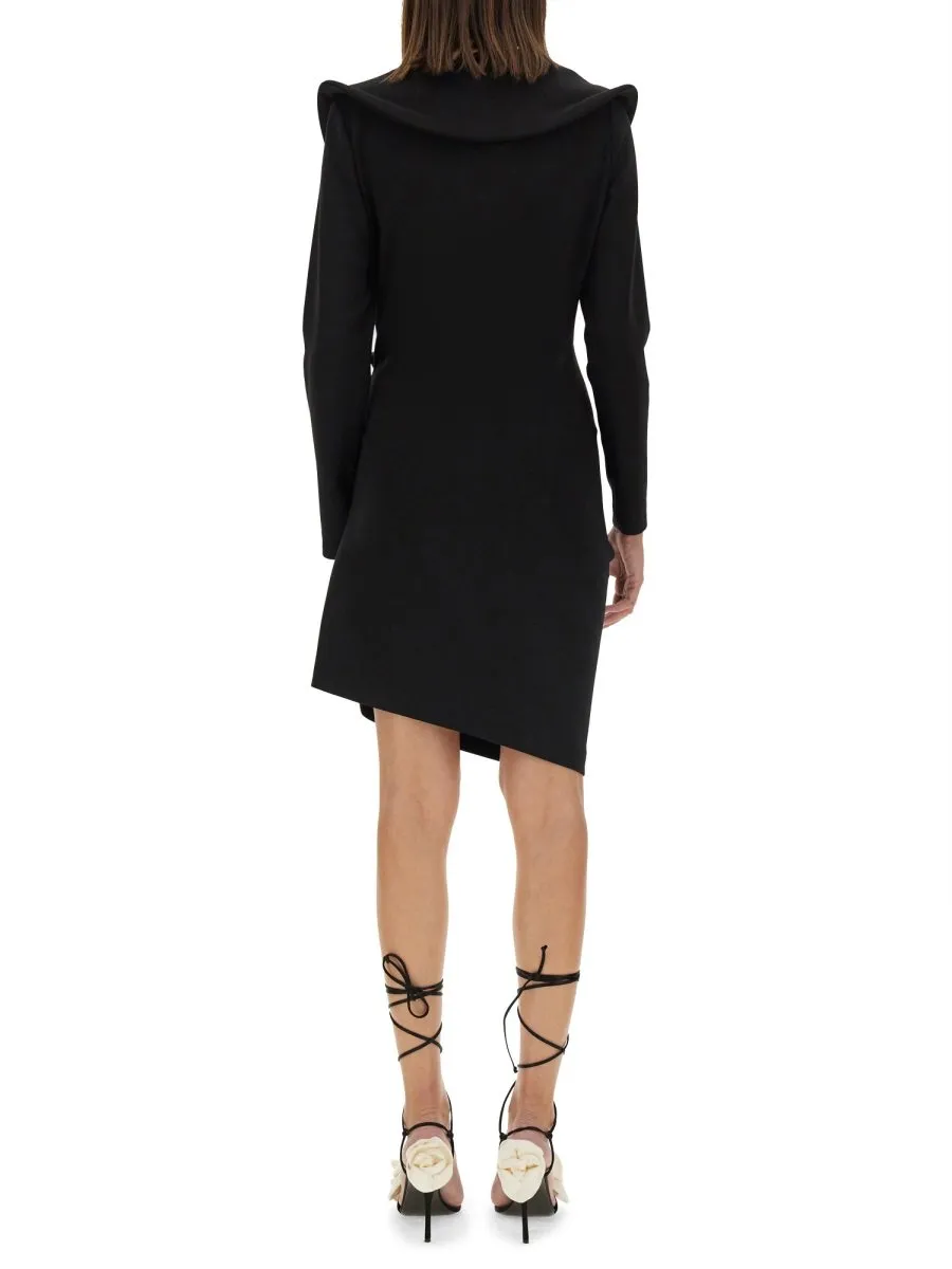 Sculptural Long-Sleeved Dress