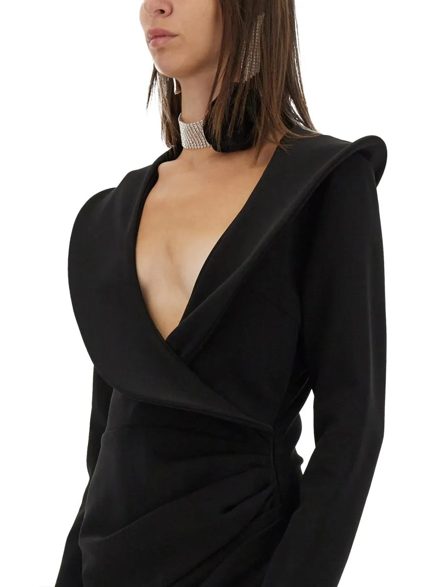 Sculptural Long-Sleeved Dress