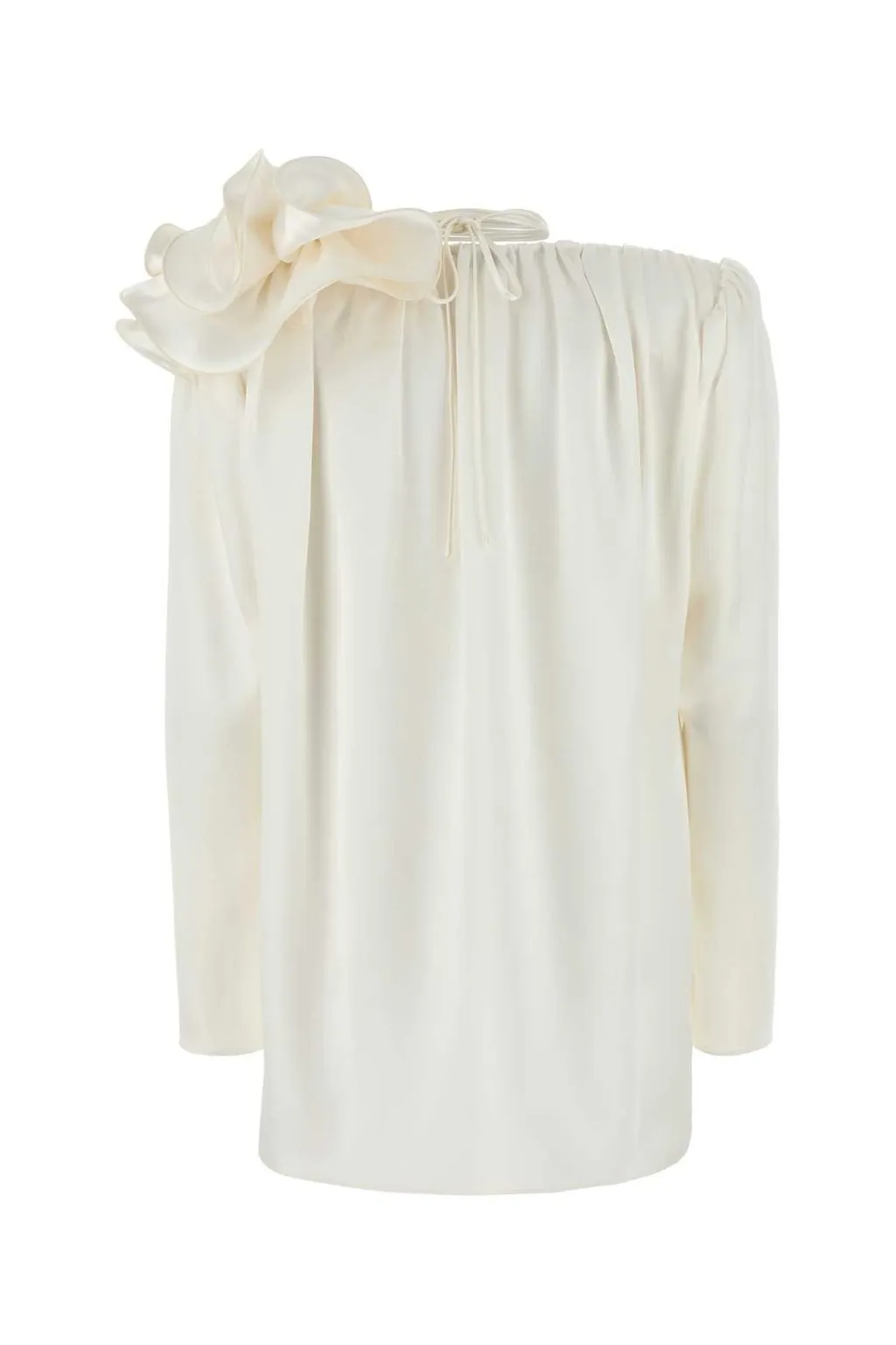 Floral Detailed Satin Shirt