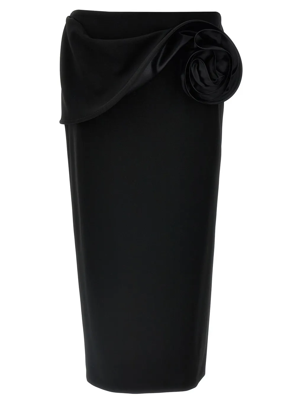 Floral Applique Midi Skirt