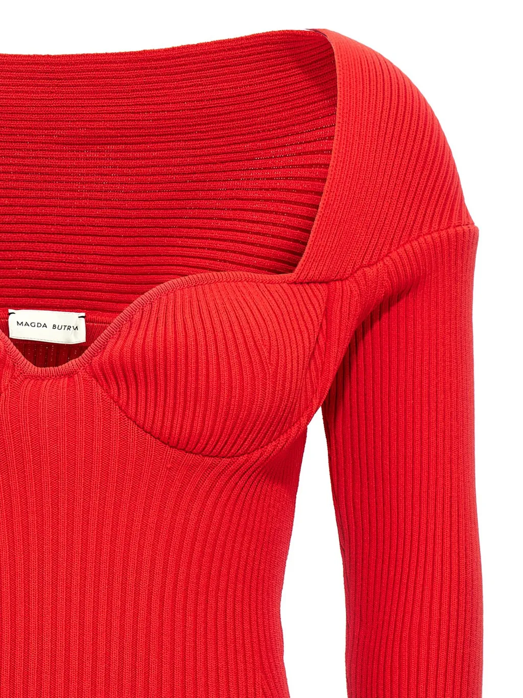 Ribbed-Knit Bustier Top