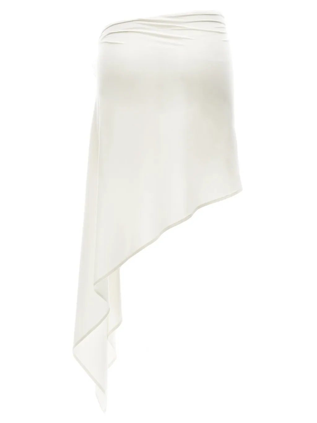 Asymmetric Draped Mini Skirt