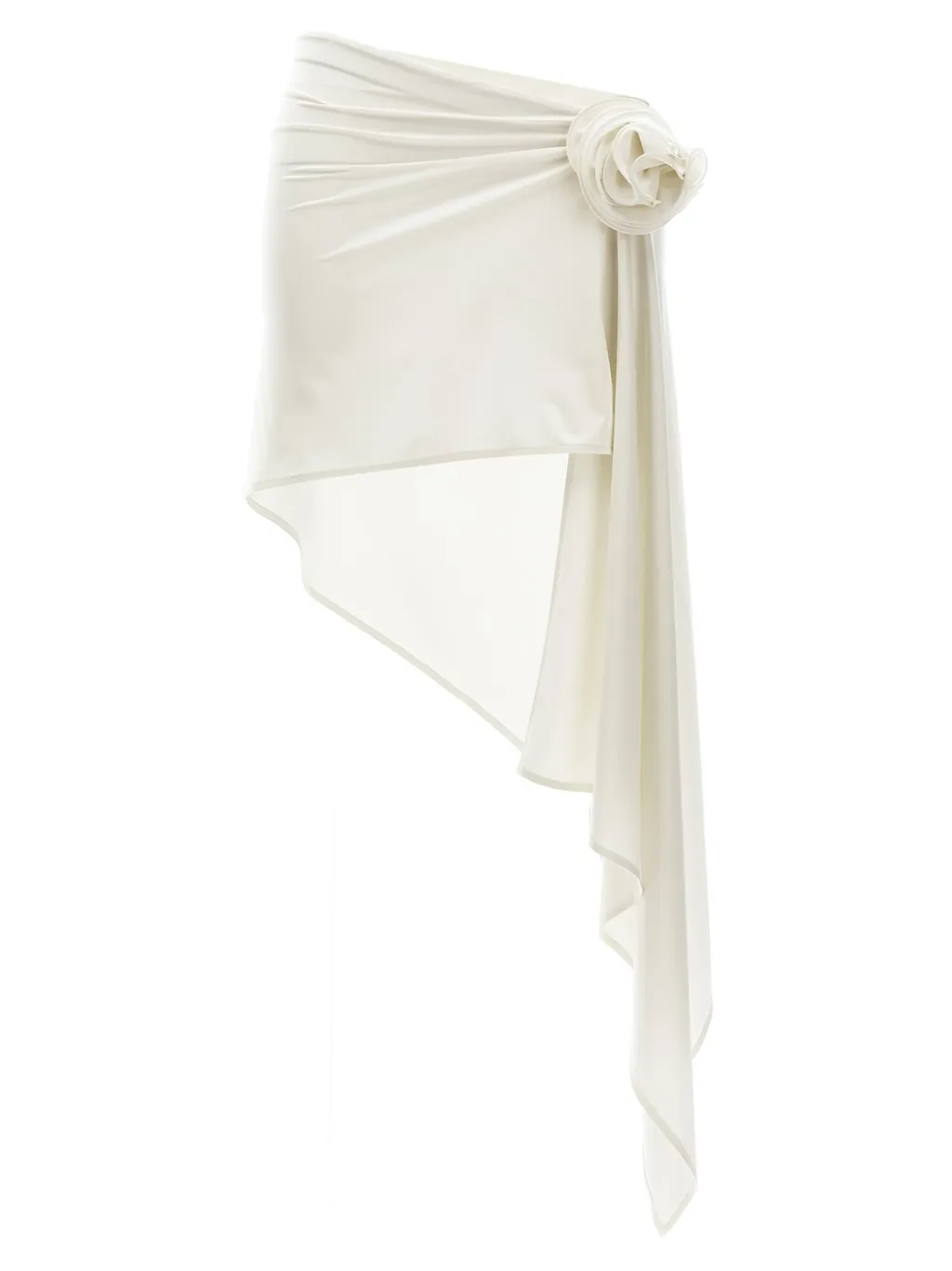 Asymmetric Draped Mini Skirt