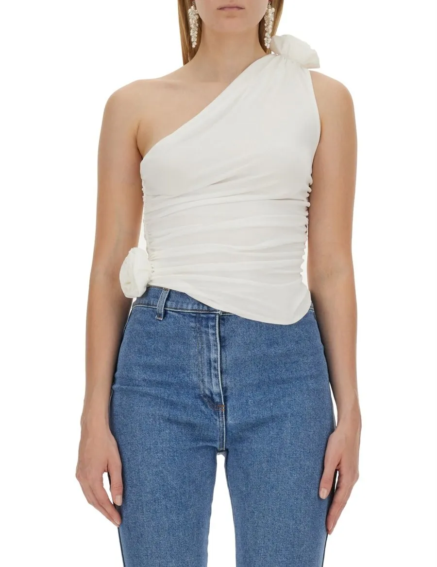 One Shoulder Ruched Top