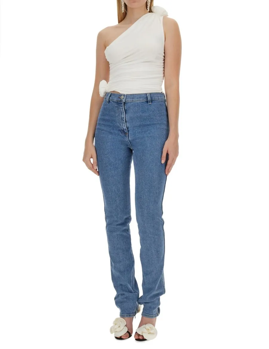 One Shoulder Ruched Top