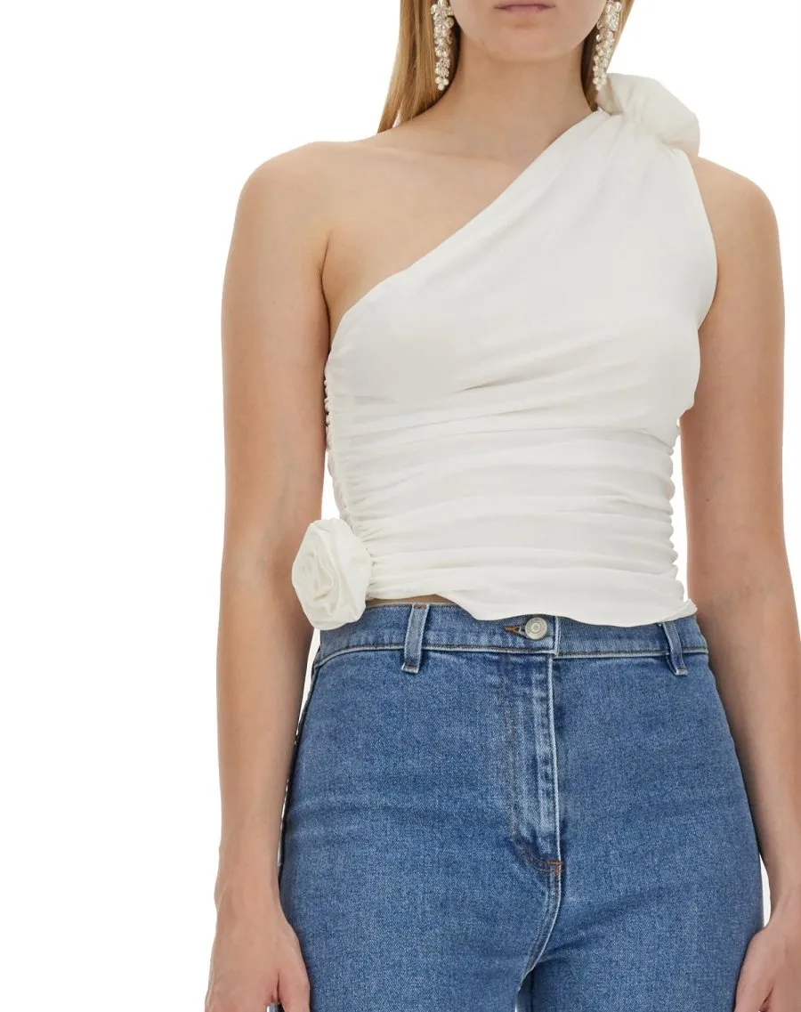 One Shoulder Ruched Top