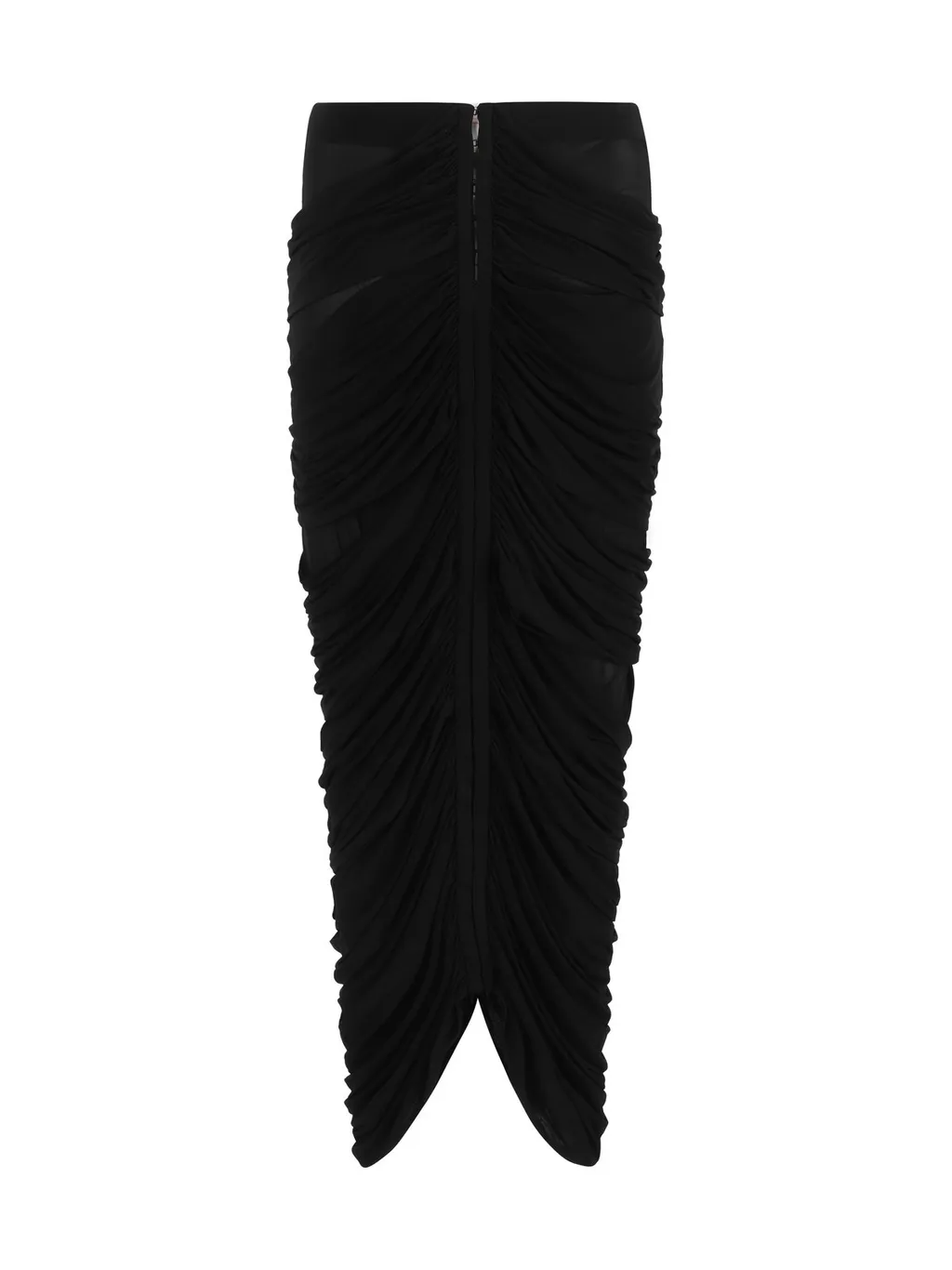 Ruched Rose Patch Midi Skirt