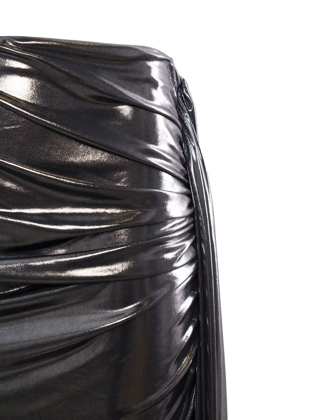 Asymmetric Ruched Mini Skirt