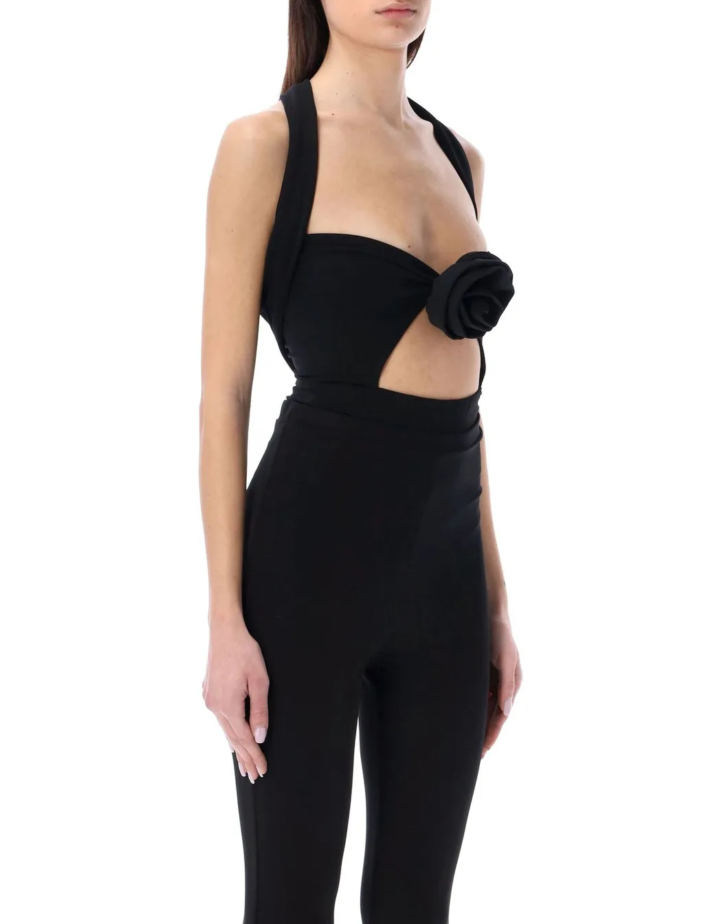 Rear Zipped Twisted Cut-Out Bodysuit