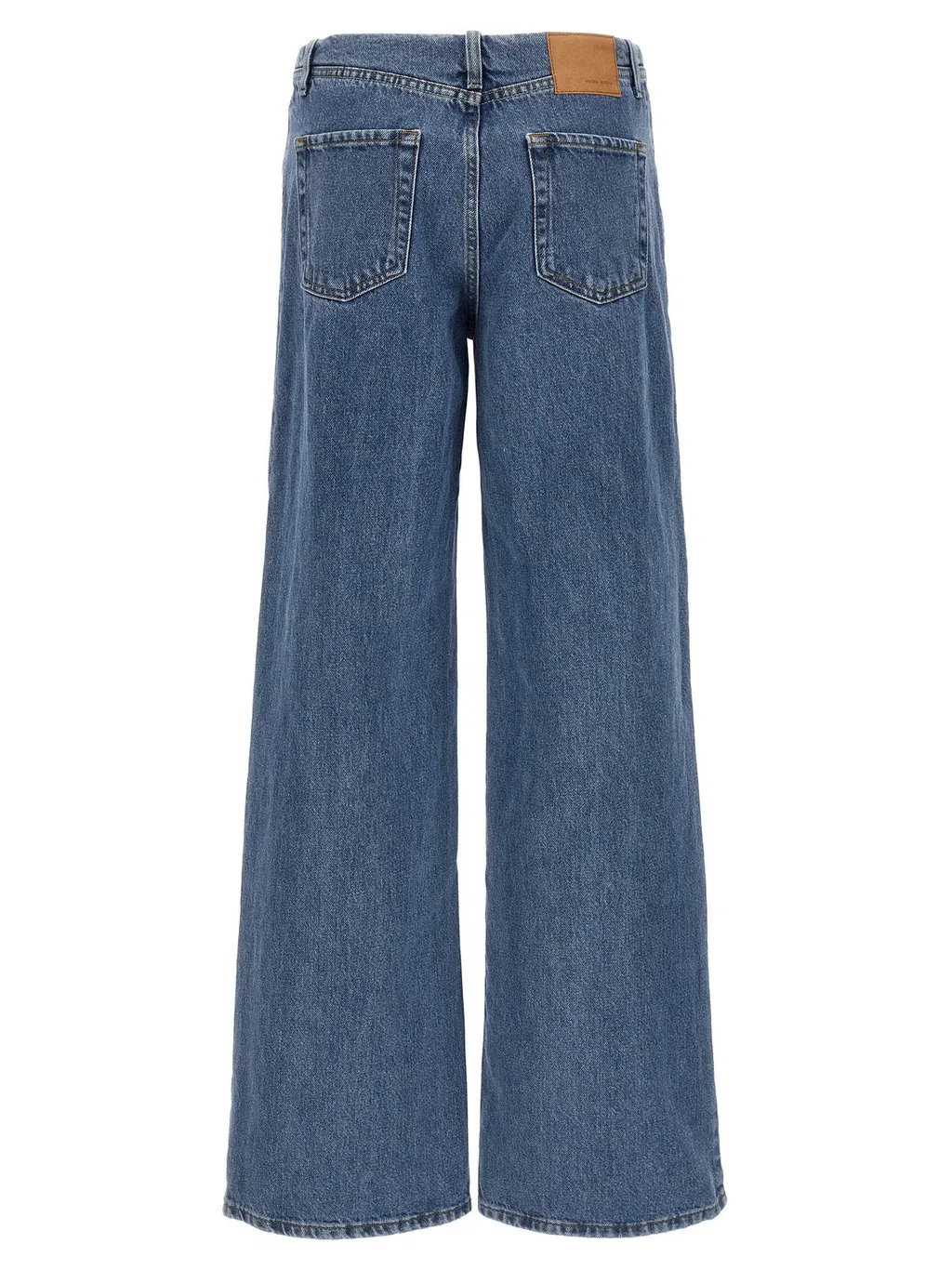 Ultra Low Waist Wide Leg Denim Jeans