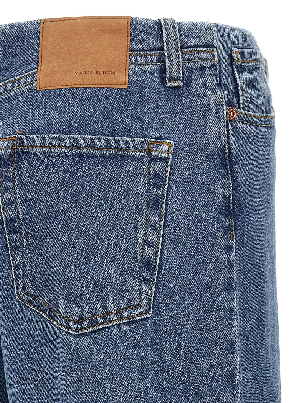Ultra Low Waist Wide Leg Denim Jeans