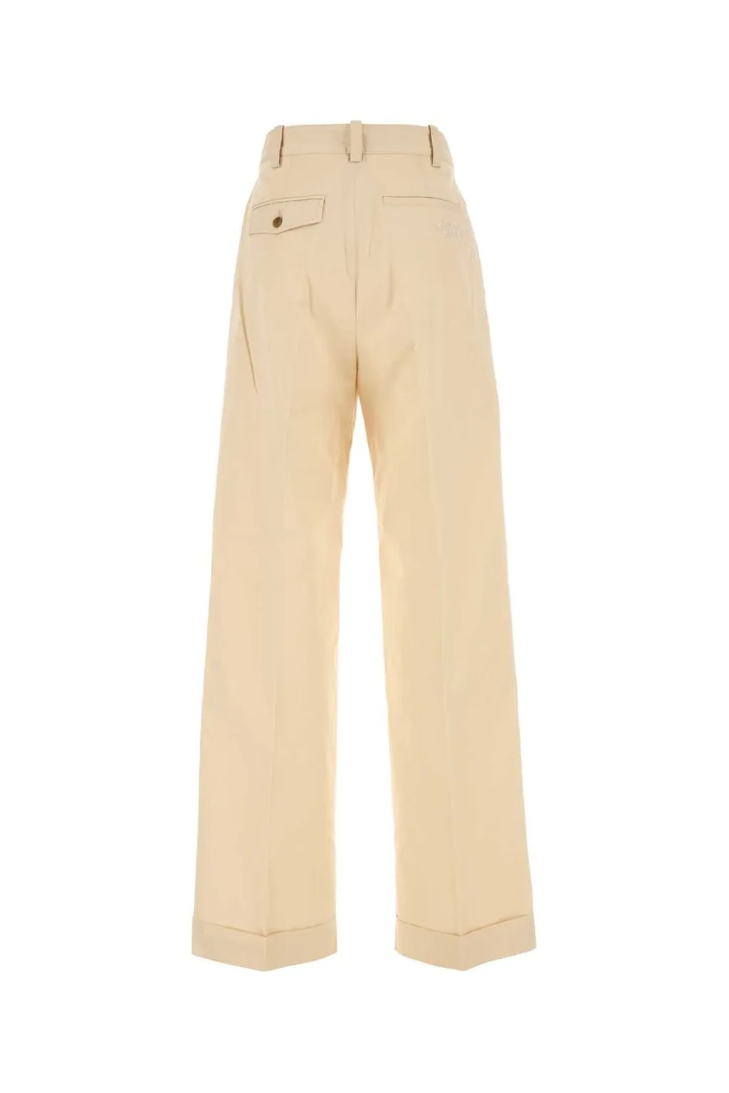Logo Embroidered Wide-Leg Trousers