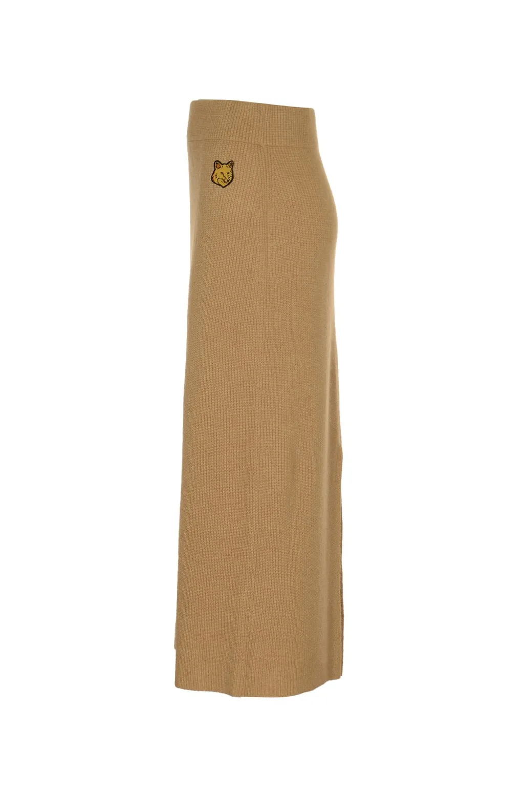 Fox Head Patch Knit Midi Skirt
