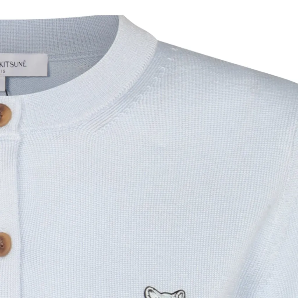 Fox Head Embroidered Knitted Cardigan