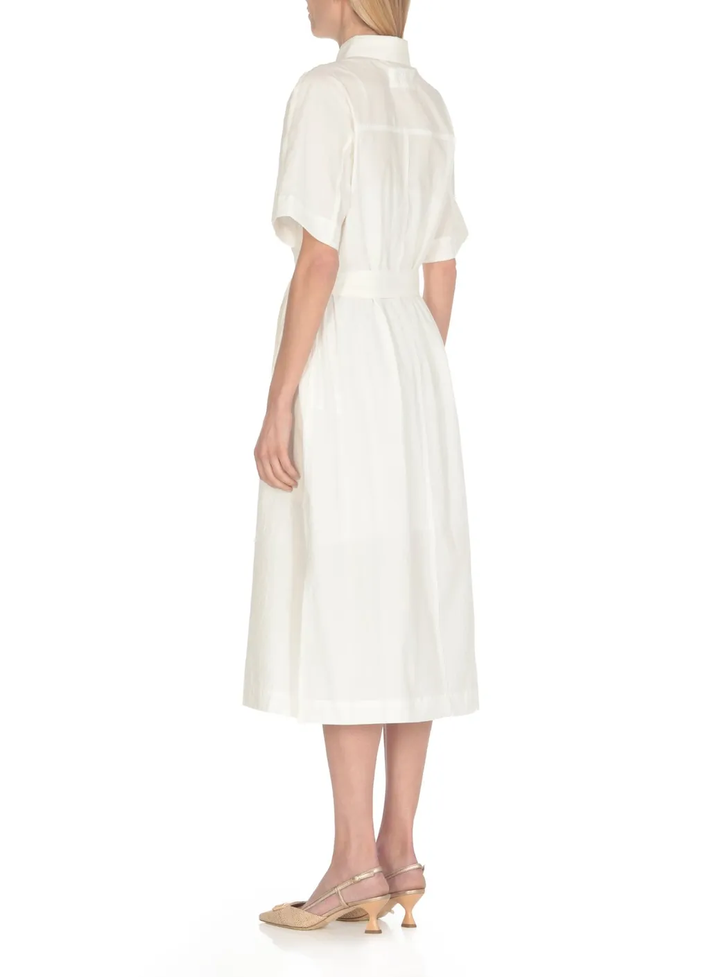 Logo Embroidered Shirt Dress