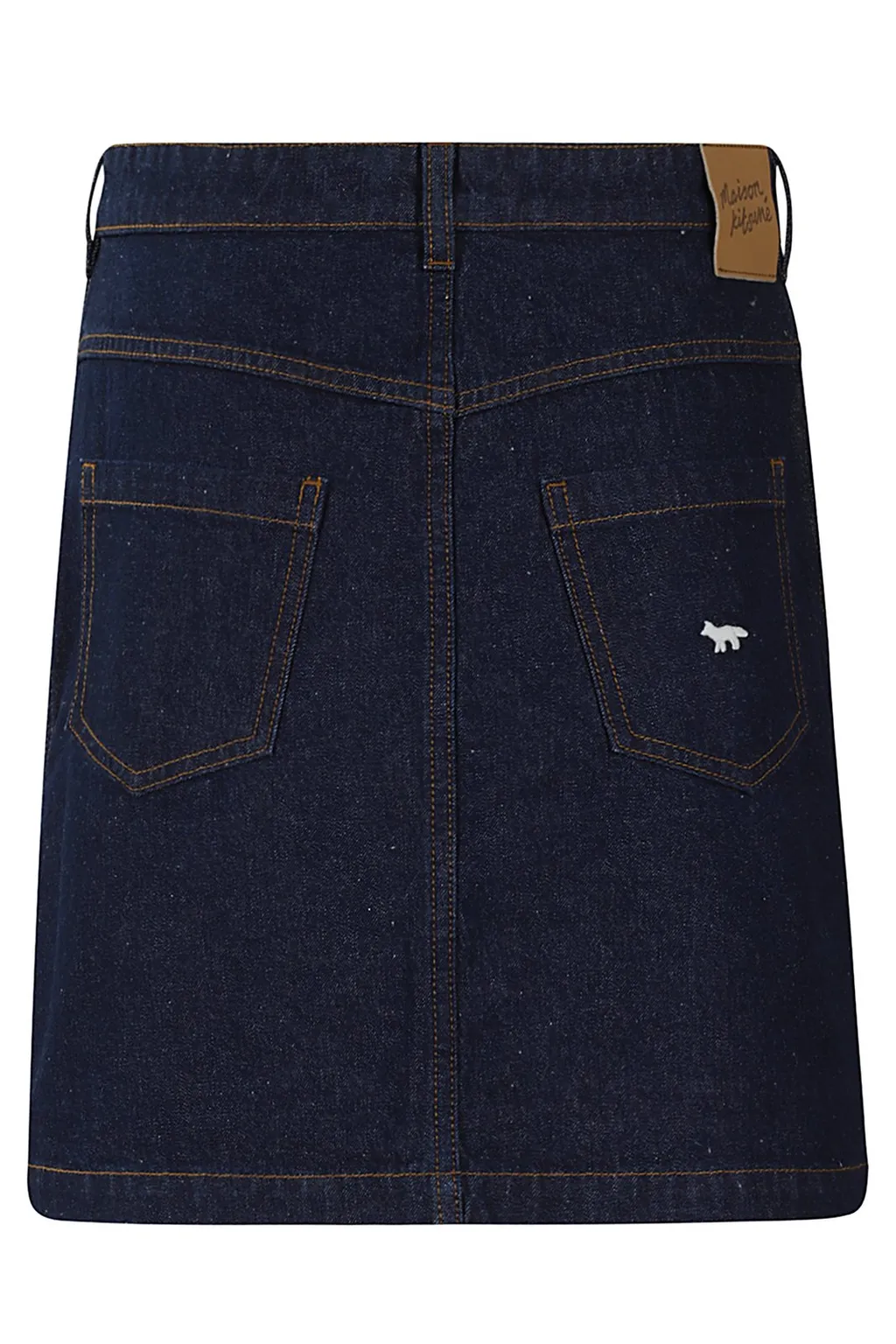 Buttoned Denim Mini Skirt